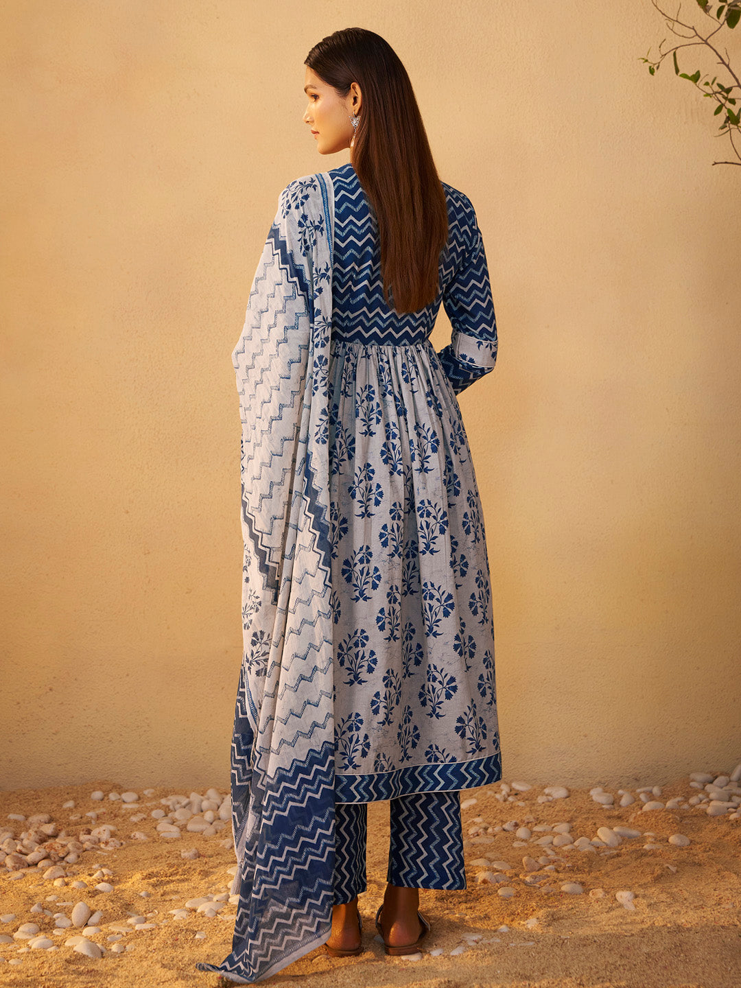 Aarunya Pure Cotton Anarkali Kurta Set