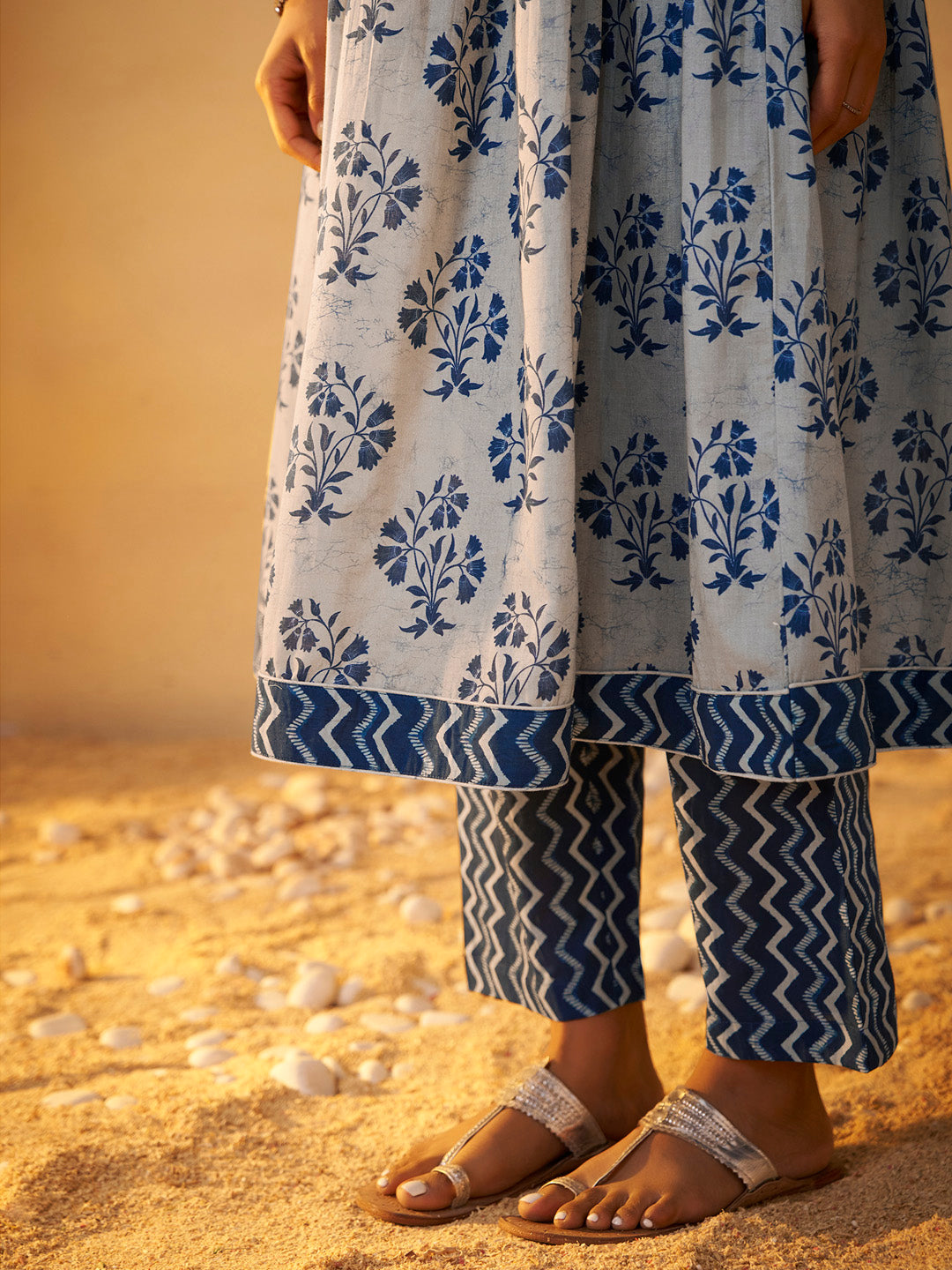 Aarunya Pure Cotton Anarkali Kurta Set