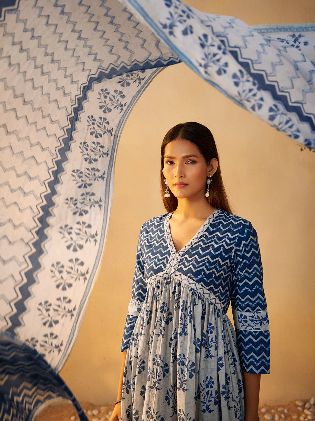 Aarunya Pure Cotton Anarkali Kurta Set