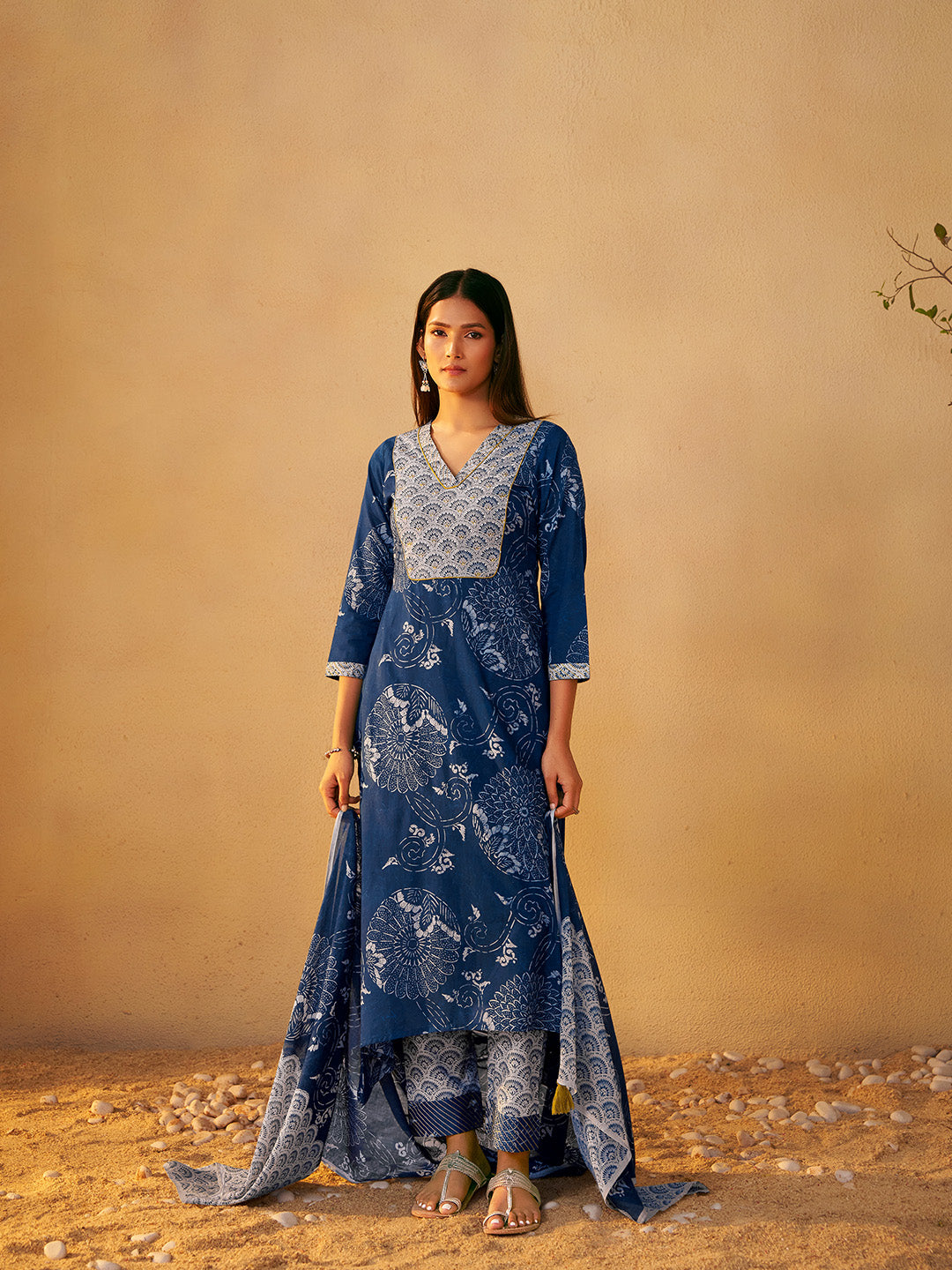 Saanvi Pure Cotton Printed Anarkali Set