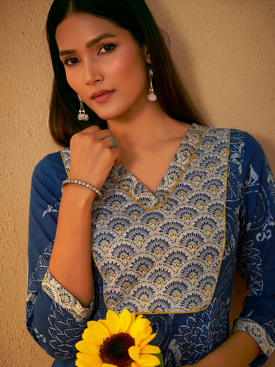 Saanvi Pure Cotton Printed Anarkali Set