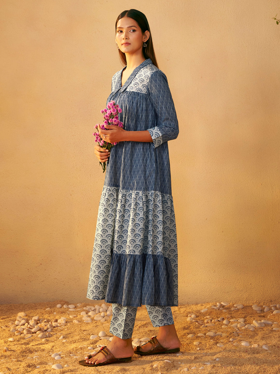 Taruvi Pure Cotton Anarkali Kurta Set