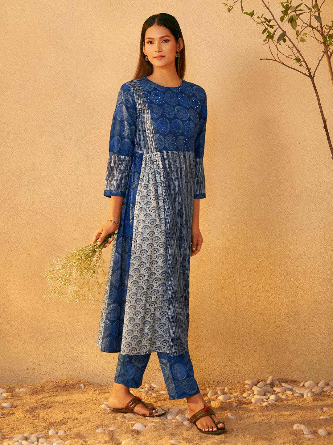 Samira Pure Cotton Anarkali Kurta Set