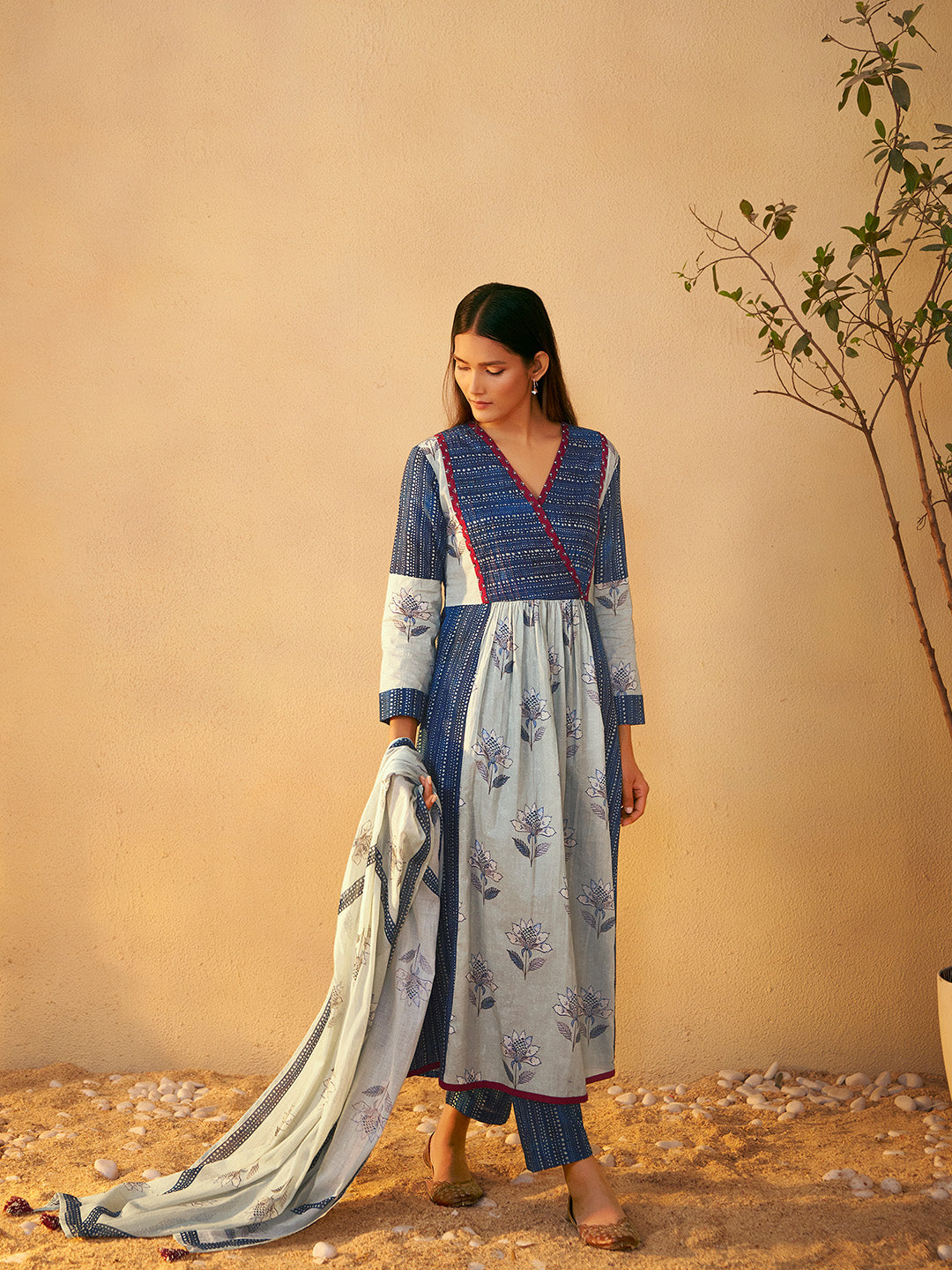 Devina Pure Cotton Printed Anarkali Set