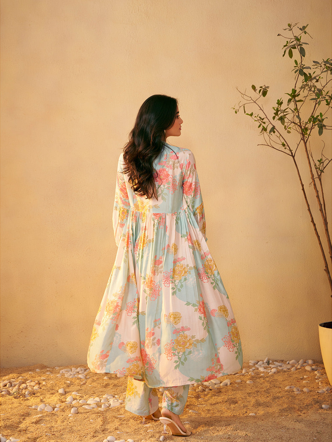 Aavira Muslin Printed Shrug Co-ord Set