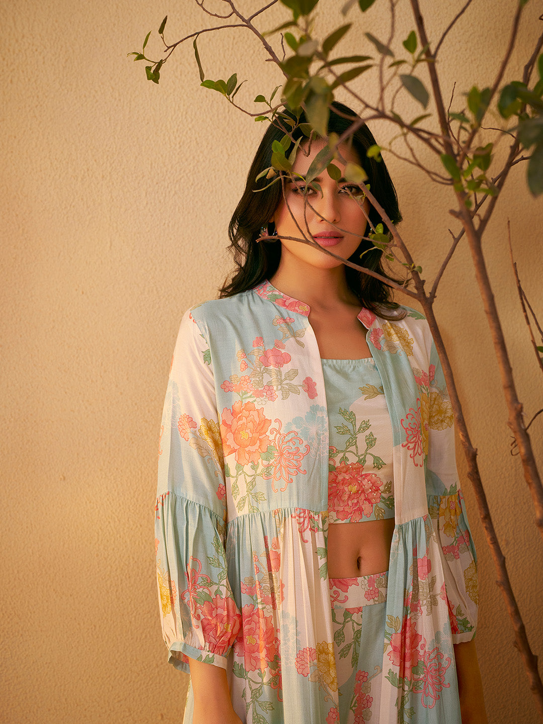 Aavira Muslin Printed Shrug Co-ord Set