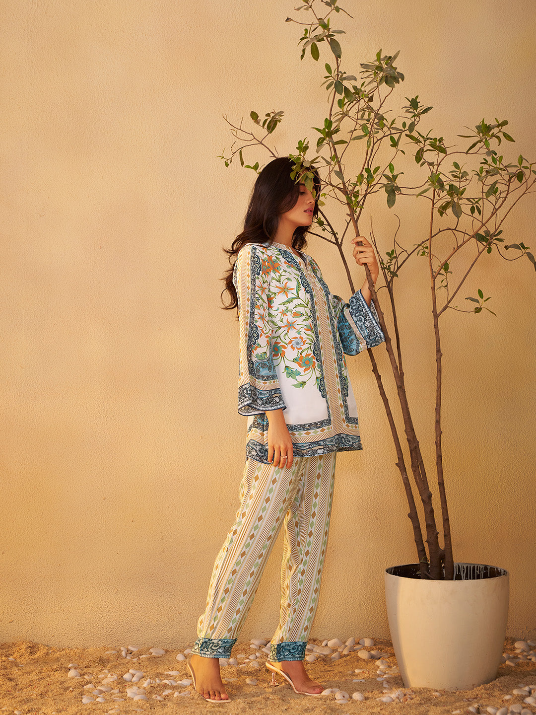 Sharini Natural Crepe Printed Co-ord Set