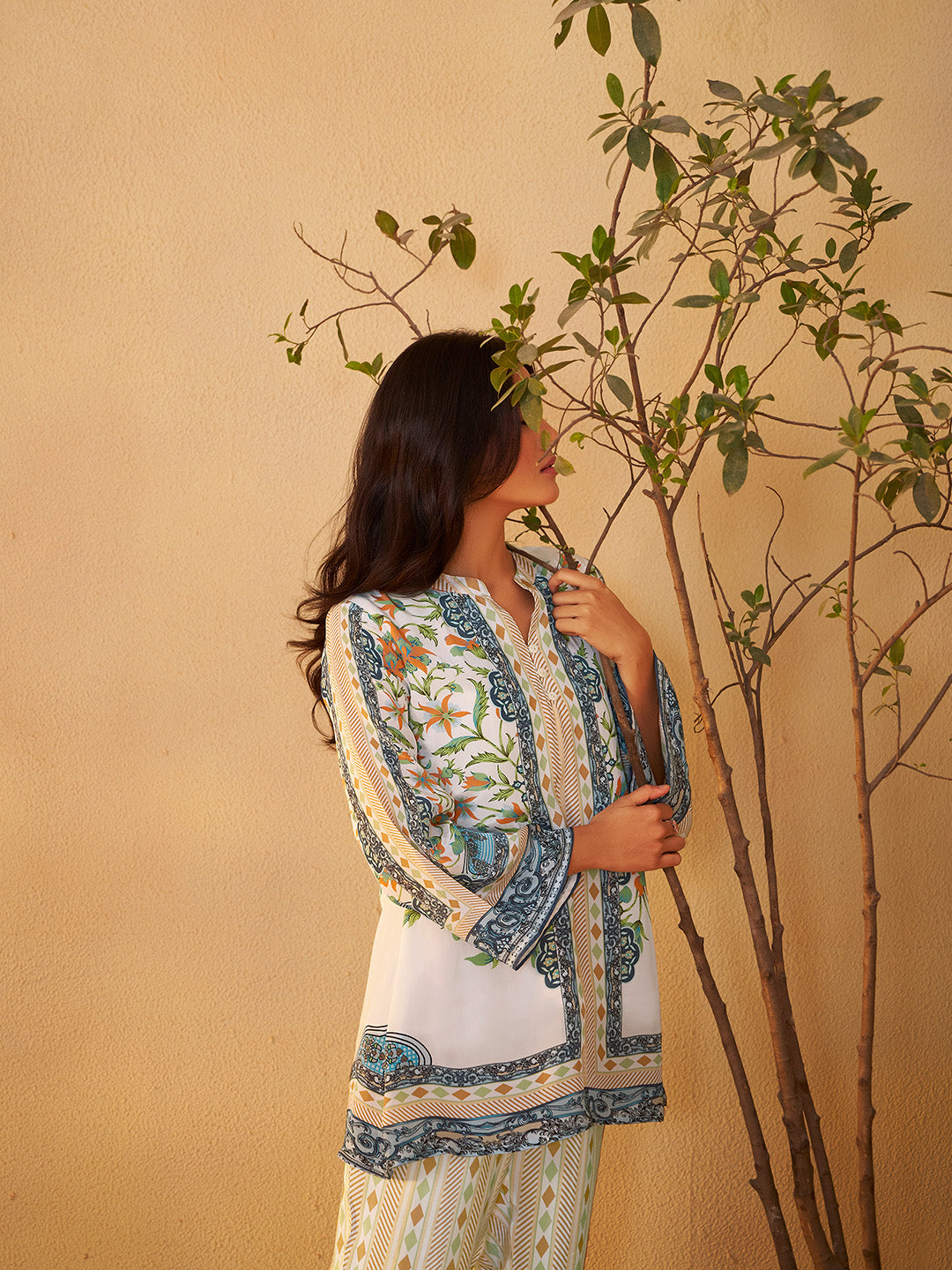 Sharini Natural Crepe Printed Co-ord Set