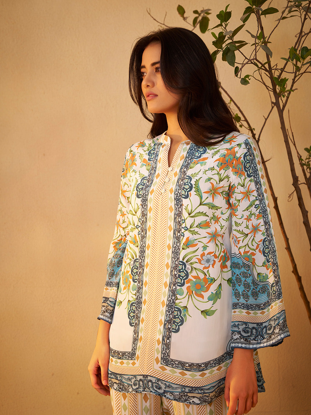 Sharini Natural Crepe Printed Co-ord Set