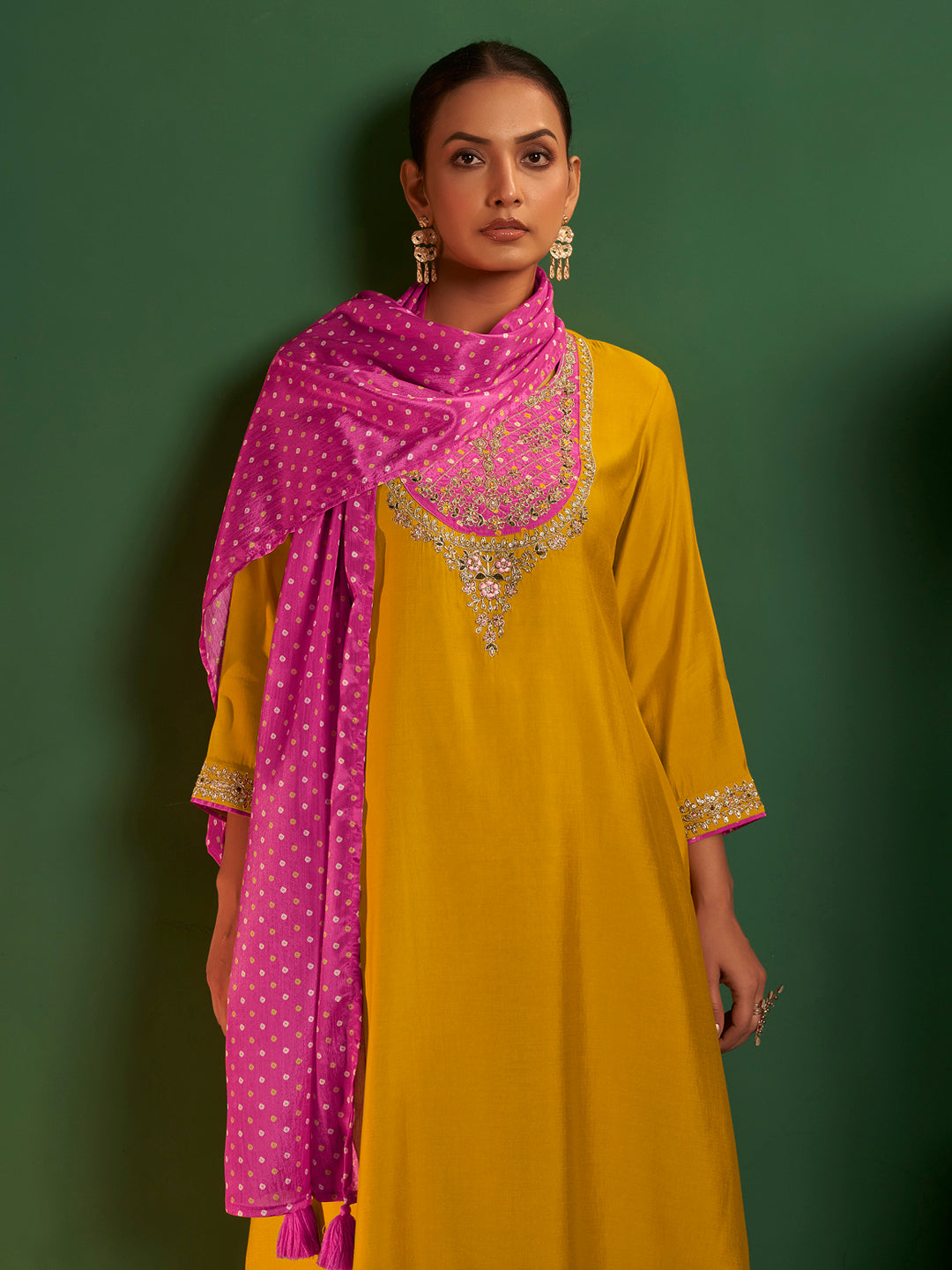 Teja Roman Chanderi Dual-Tone Festive Set