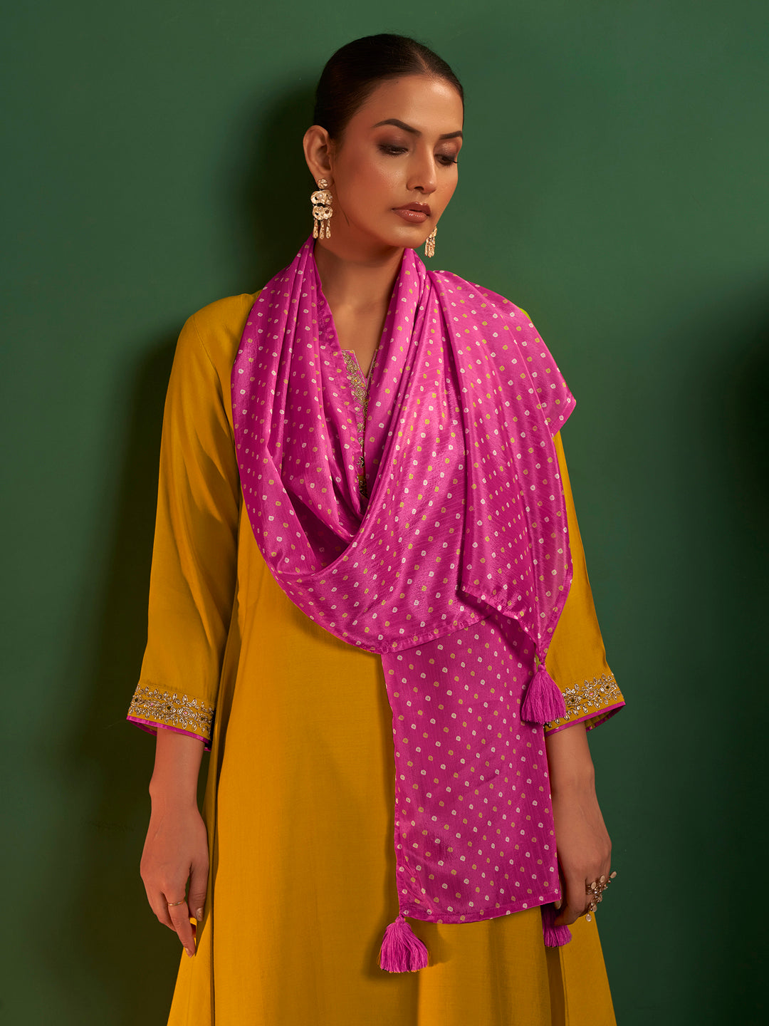 Teja Roman Chanderi Dual-Tone Festive Set