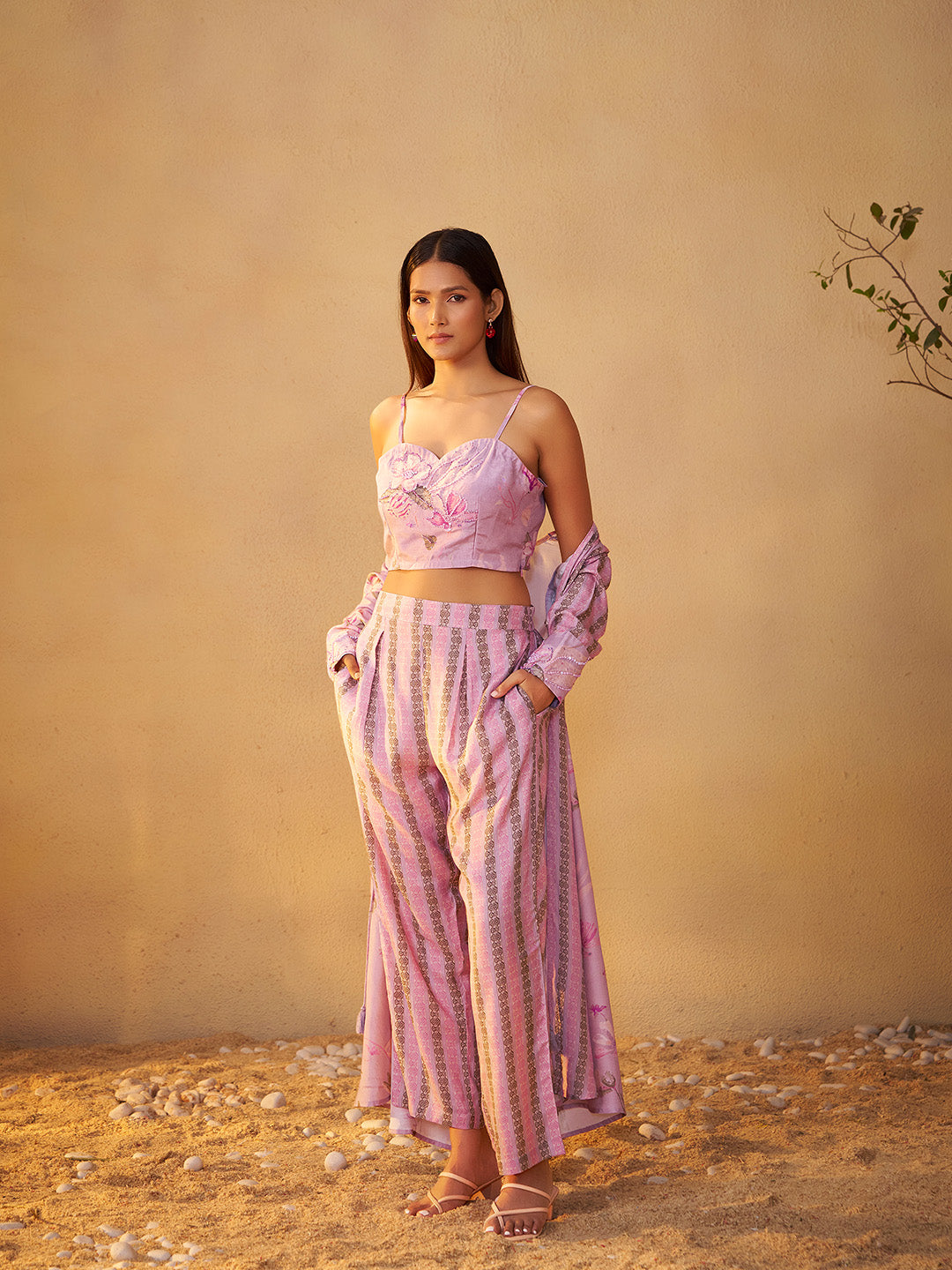 Arnika Muslin Printed Shrug Co-ord Set