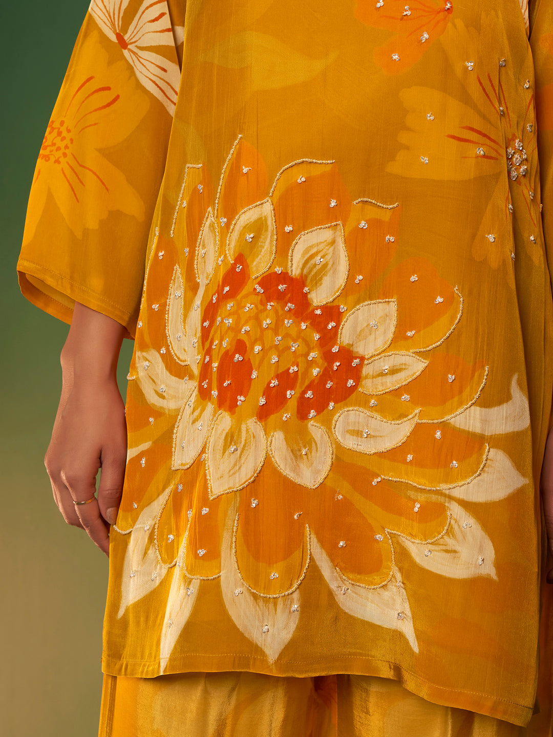 Sama Natural Crepe Floral Co-ord Set