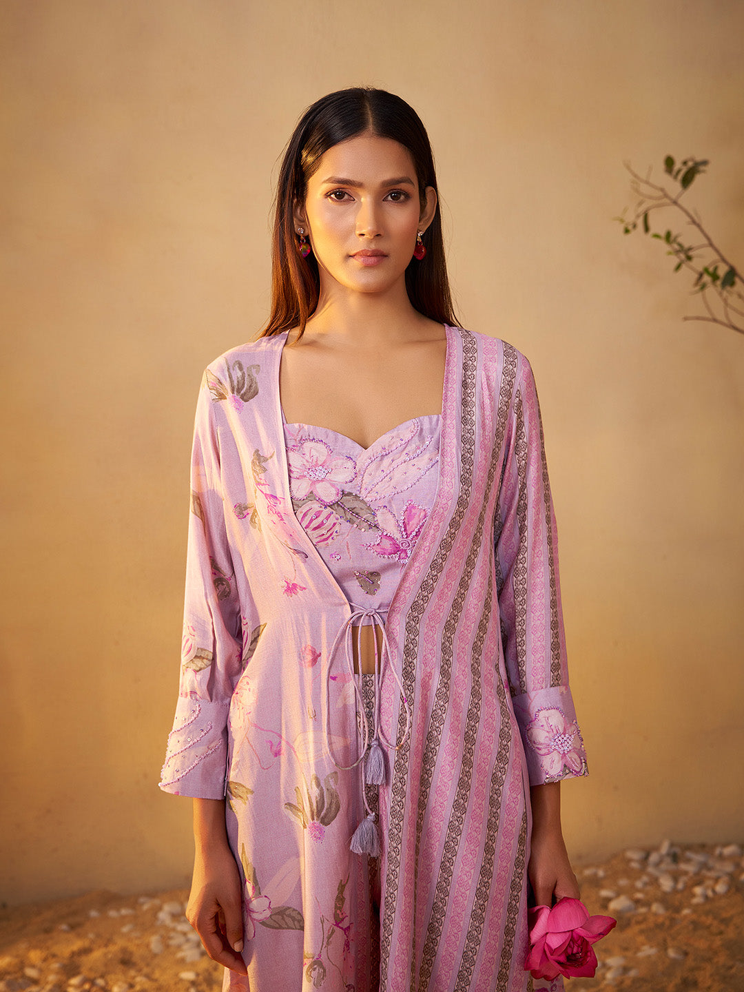 Arnika Muslin Printed Shrug Co-ord Set