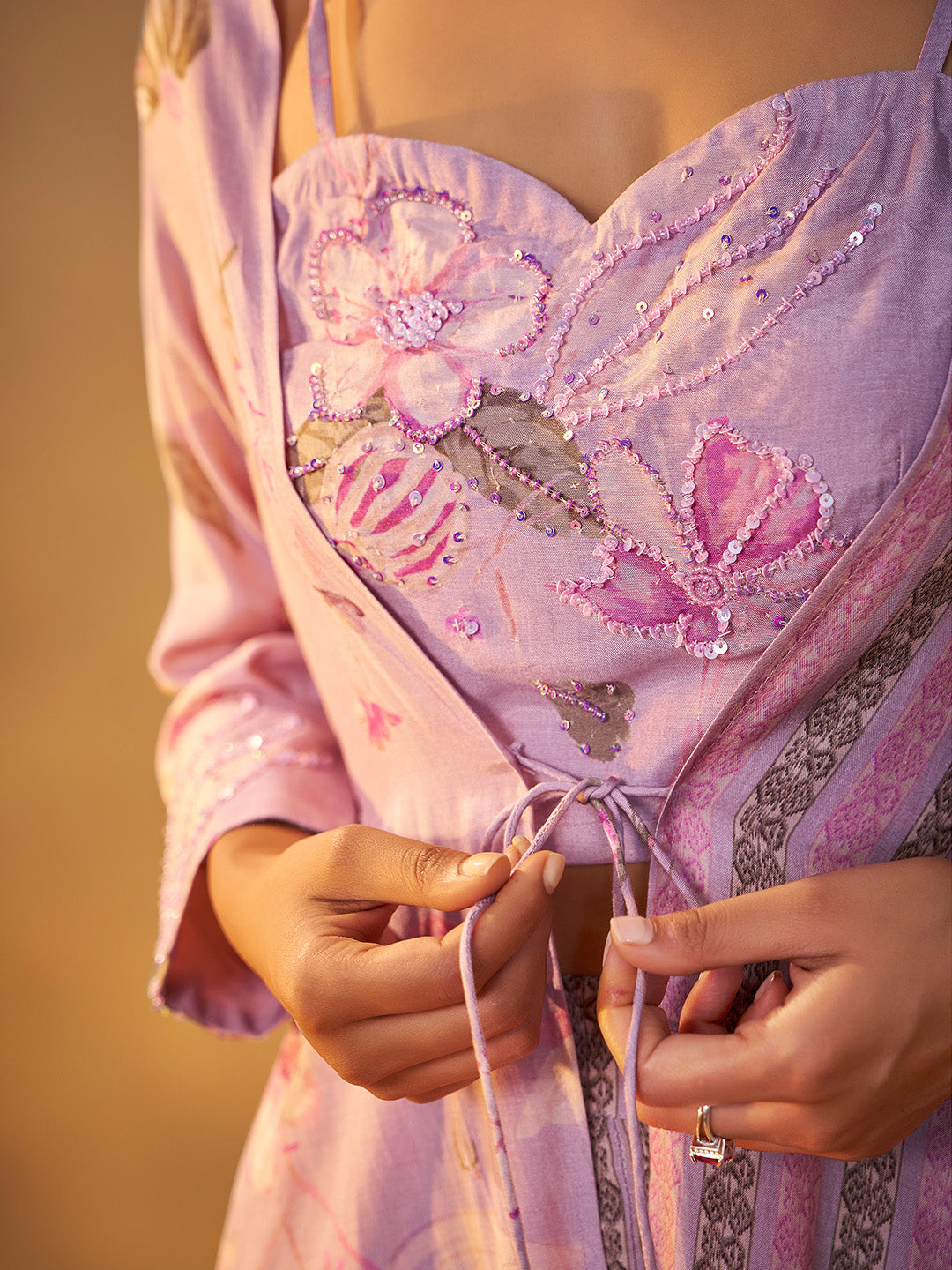 Arnika Muslin Printed Shrug Co-ord Set