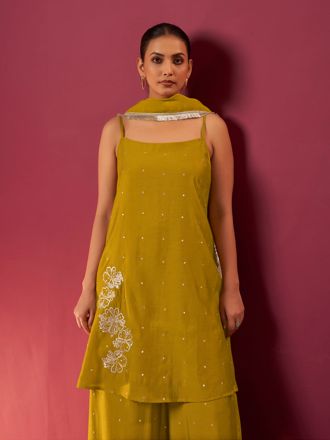 Arni Roman Chanderi Embellished Suit Set