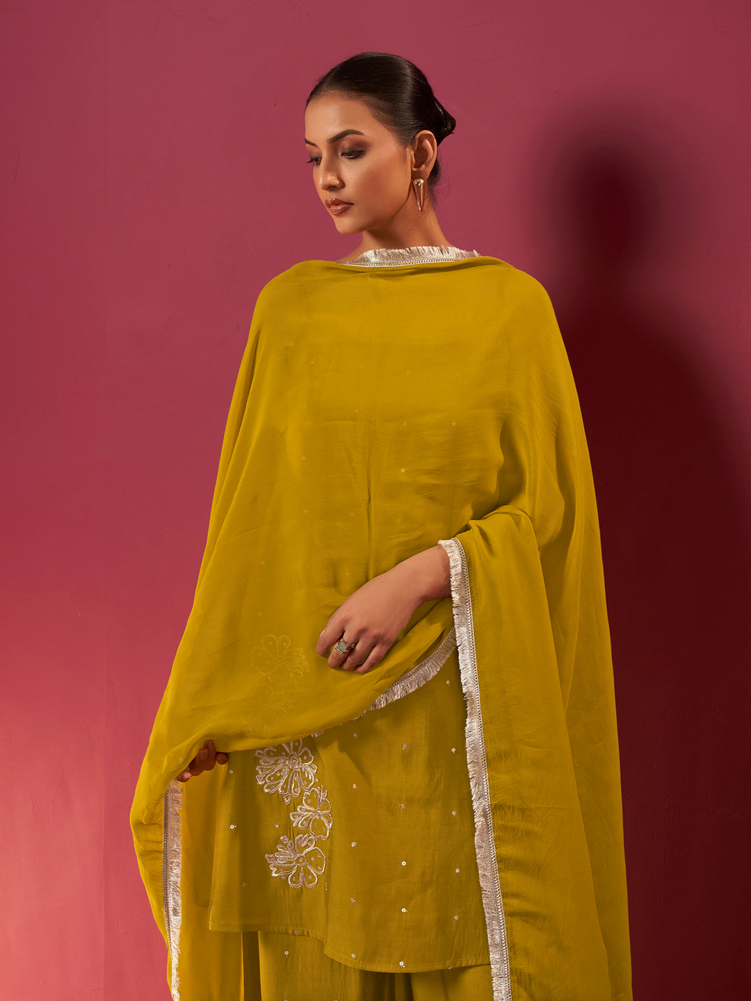 Arni Roman Chanderi Embellished Suit Set