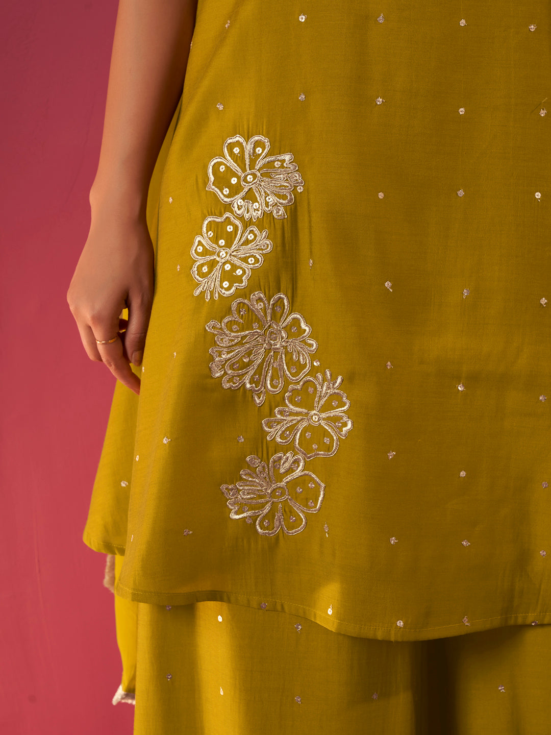 Arni Roman Chanderi Embellished Suit Set