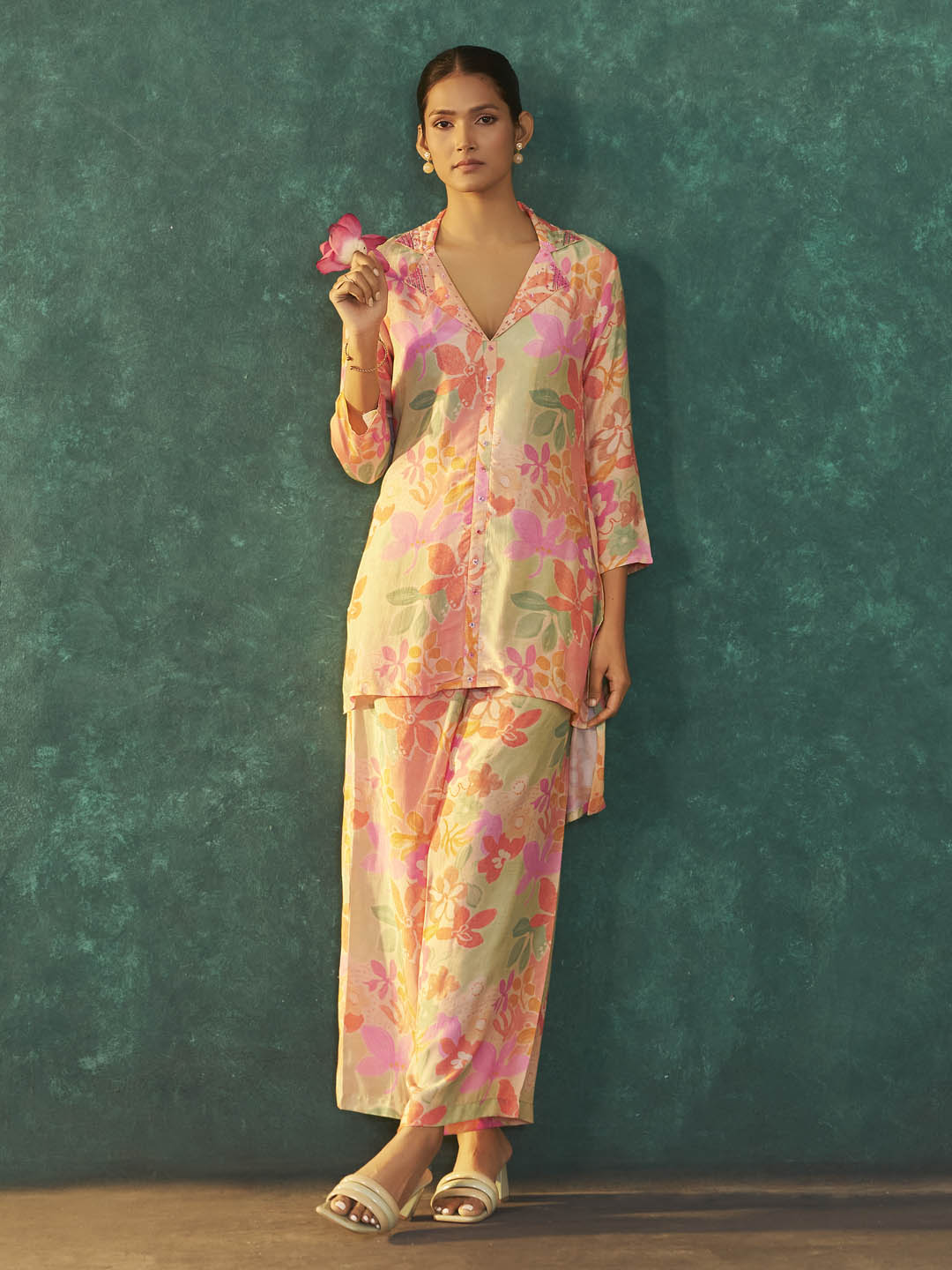 Ruvika Multicolour Muslin Printed Co-ord Set