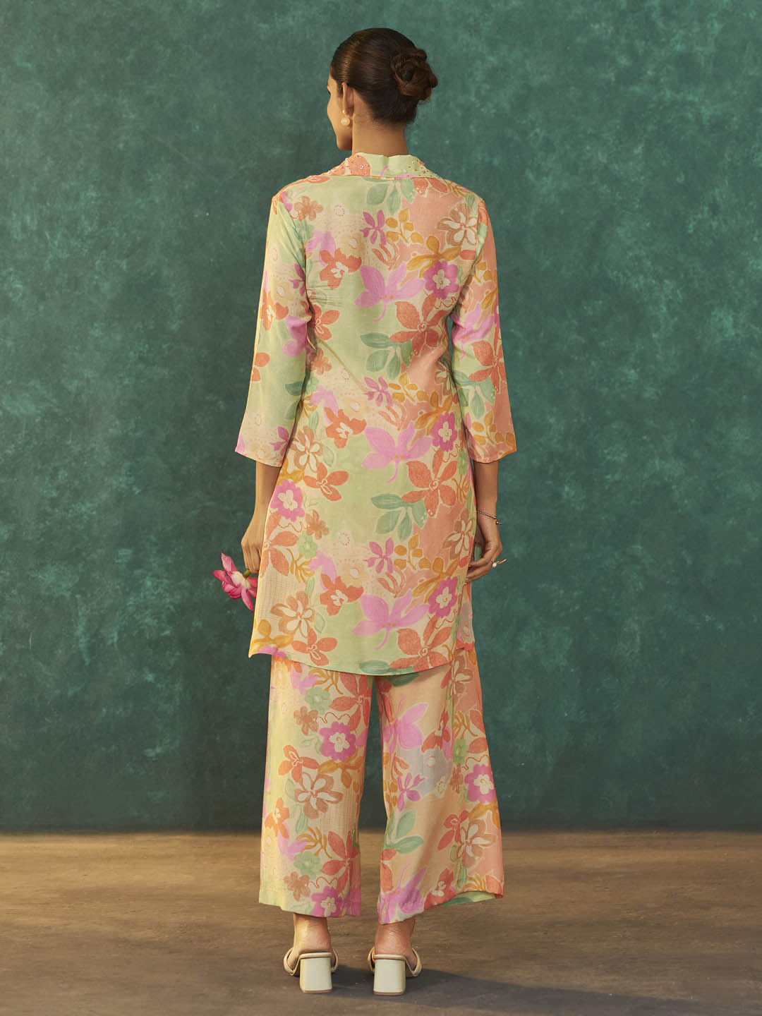 Ruvika Multicolour Muslin Printed Co-ord Set