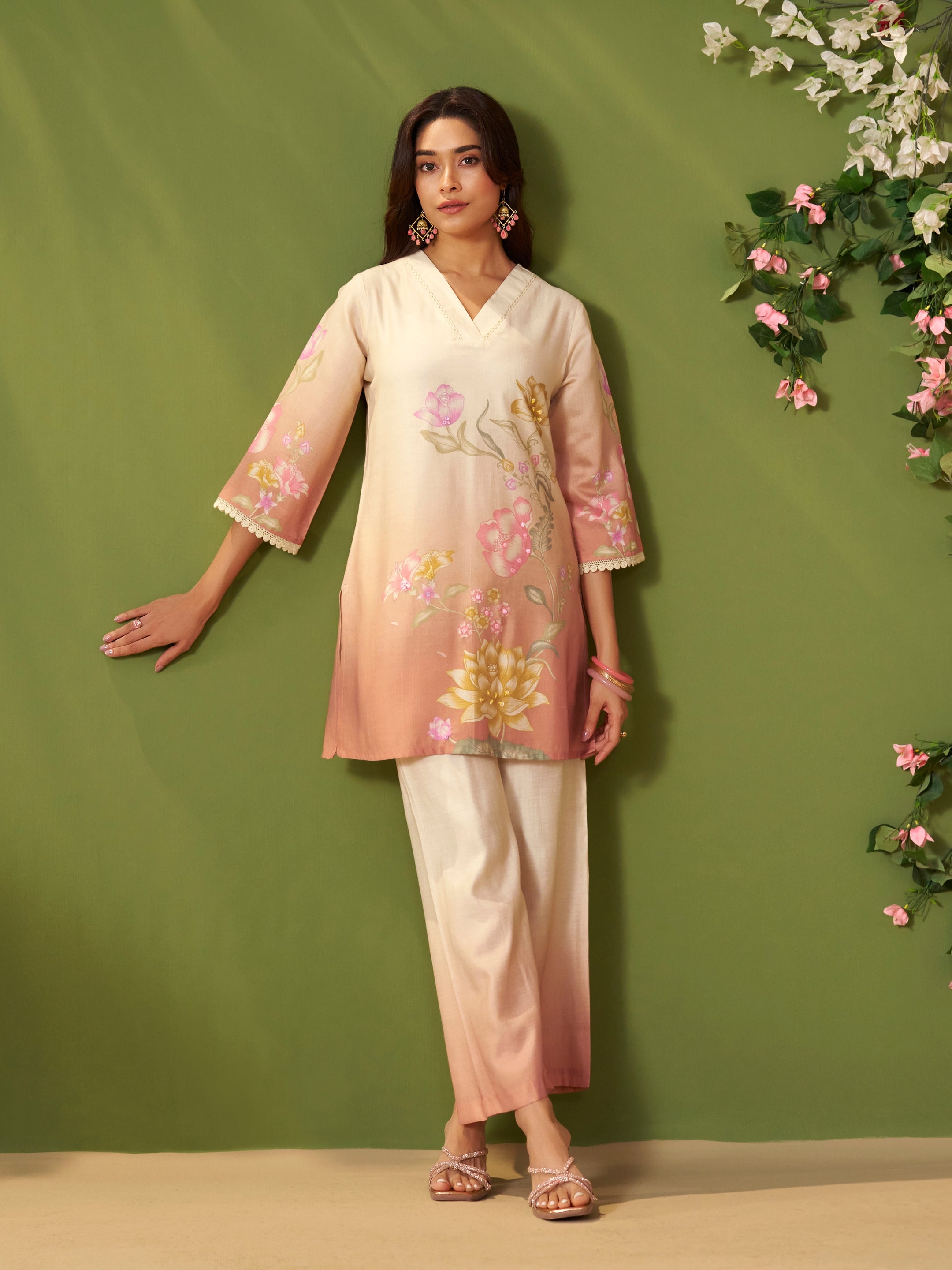 Mehak Pink Vatican Silk Co-ord Set