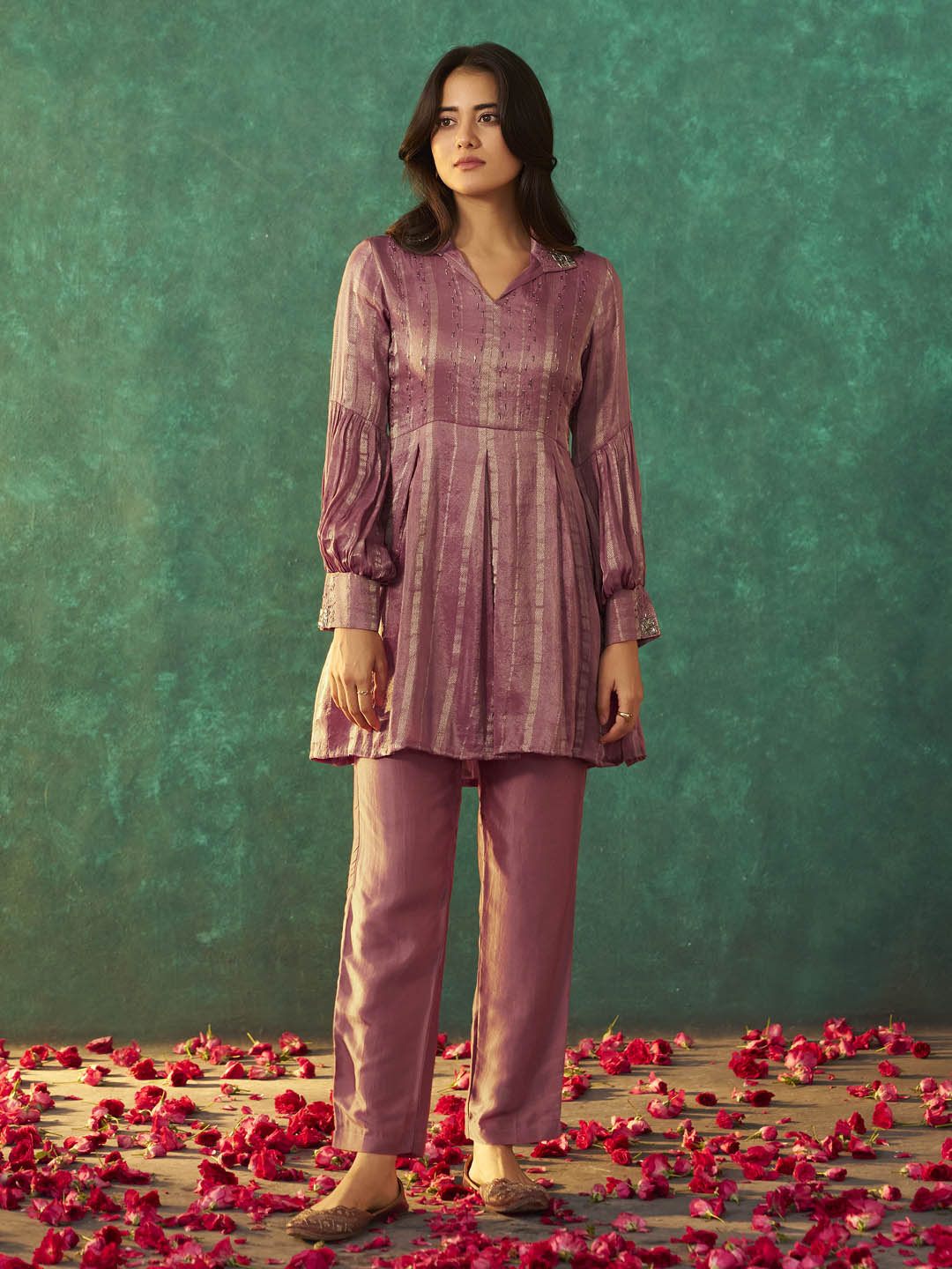 Gulvira Viscose Russian Jacquard Co-ord Set