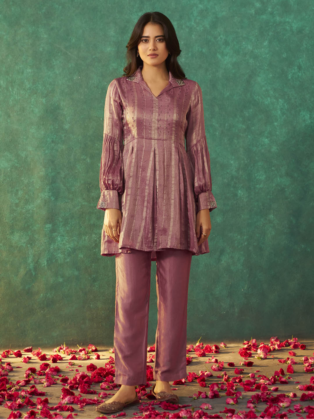 Gulvira Viscose Russian Jacquard Co-ord Set