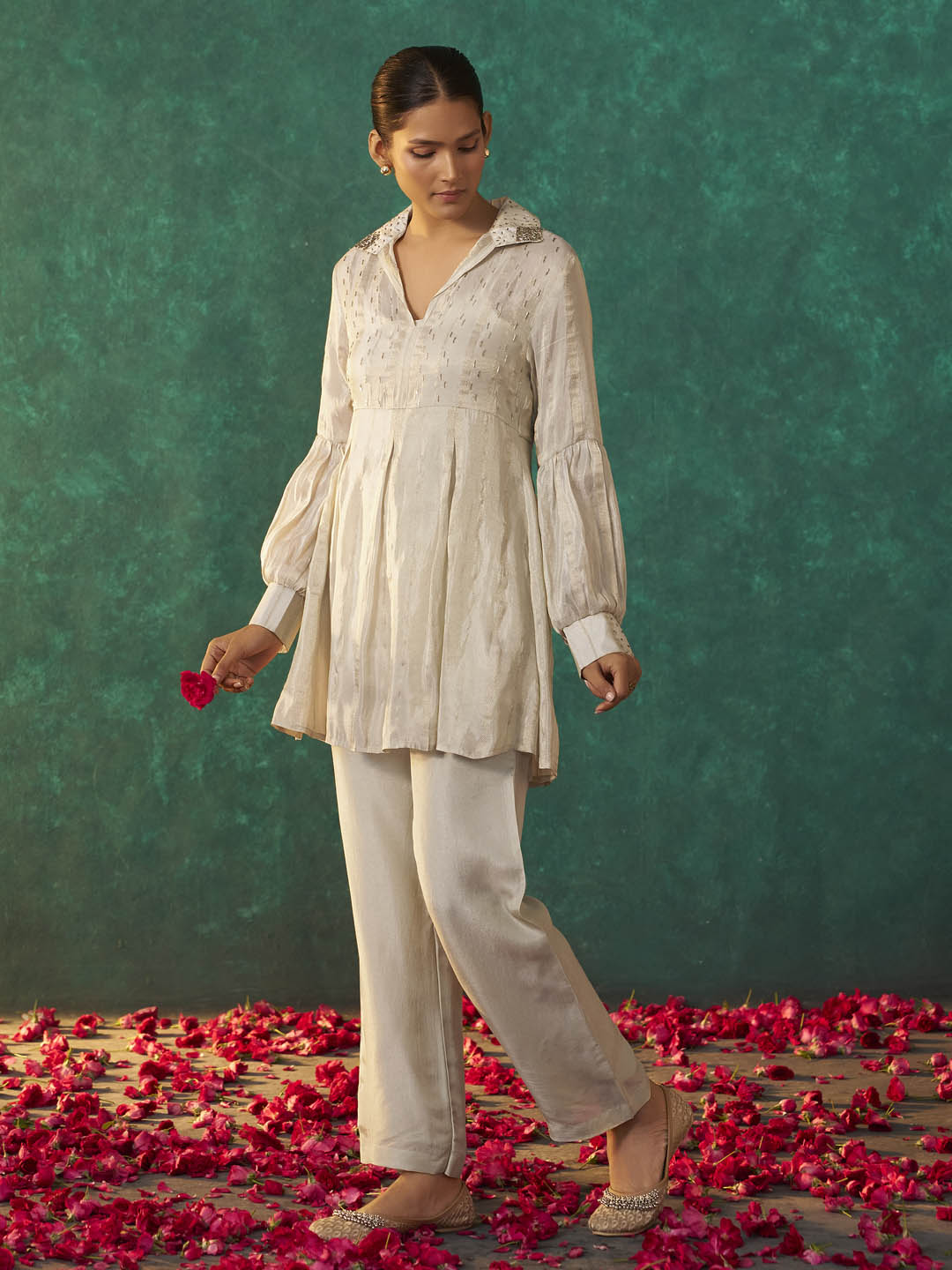 Shvetika Viscose Jacquard Short Co-ord Set