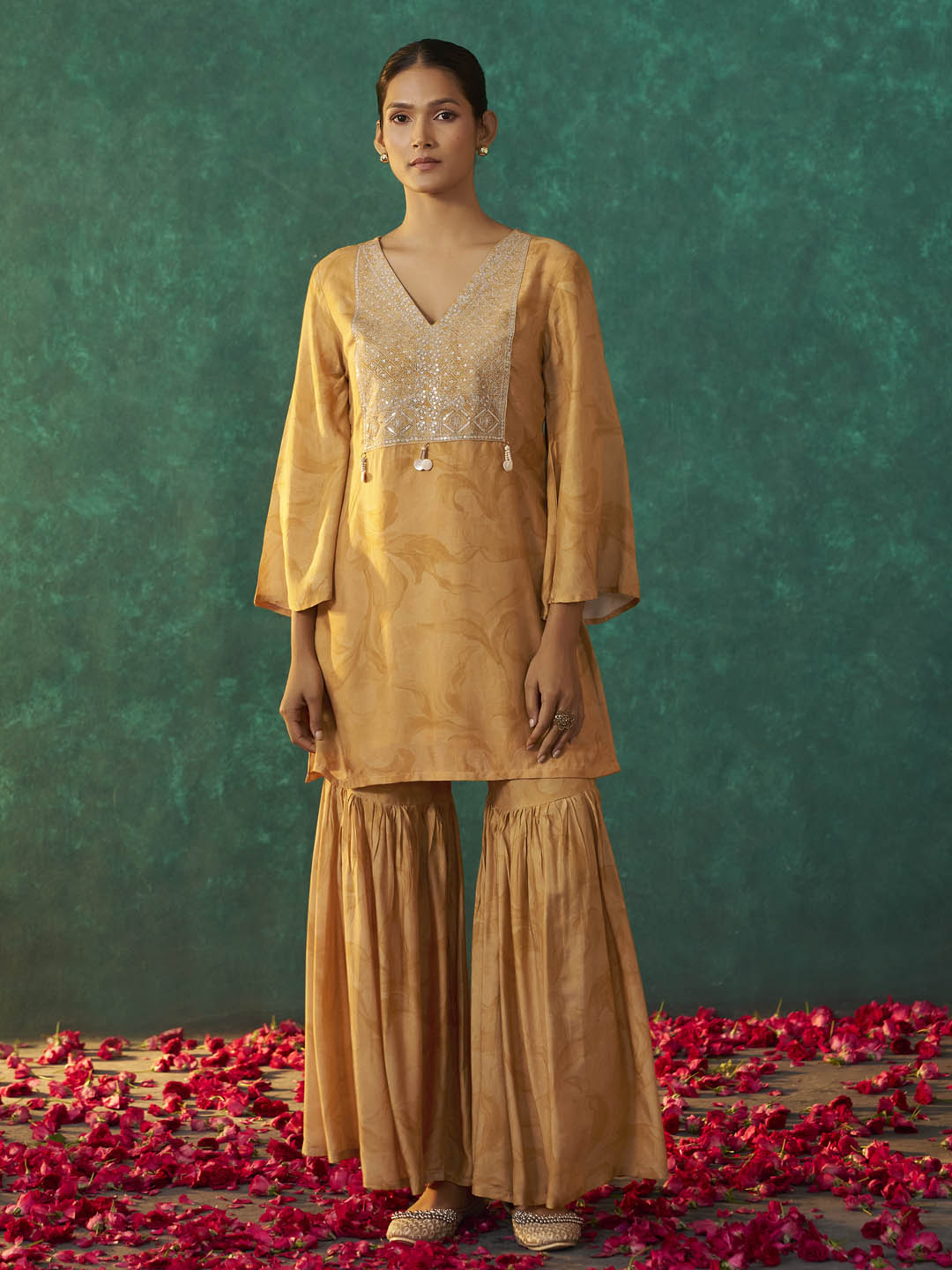 Kanika Viscose Muslin Print Sharara Set