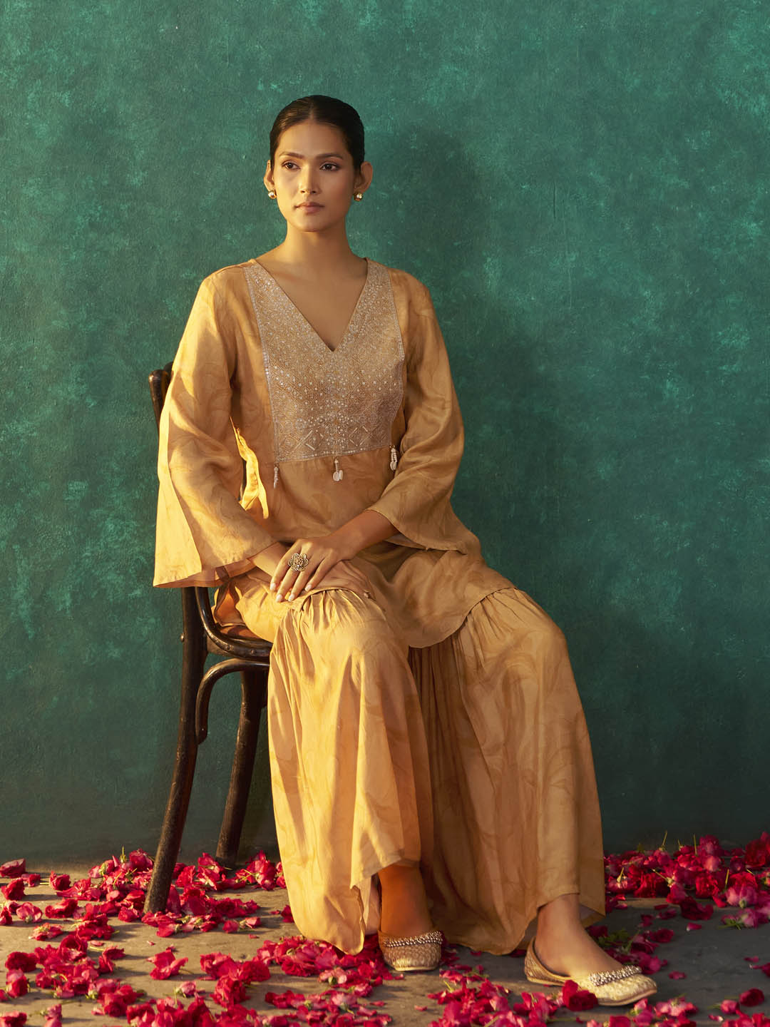 Kanika Viscose Muslin Print Sharara Set