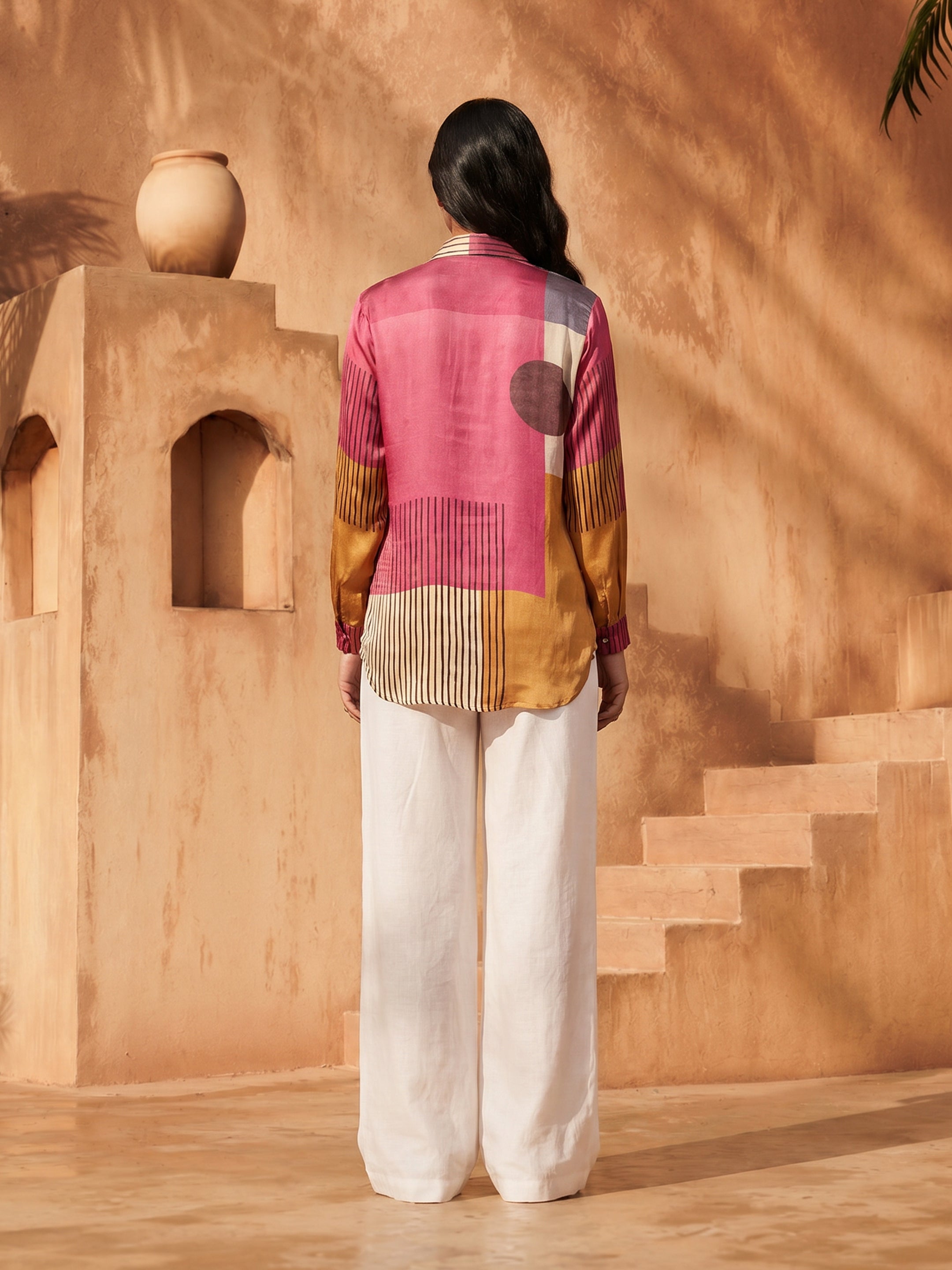 Sienna Multicolor Crepe Printed Shirt