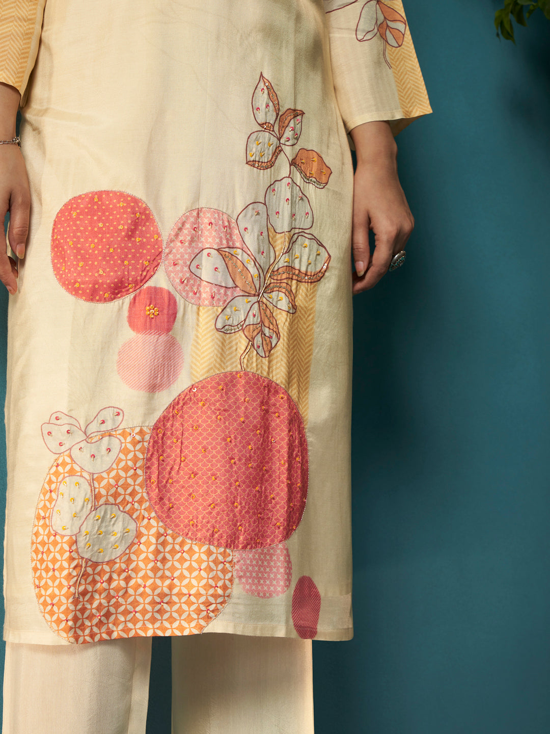 Chann Cream Muslin Suit Set