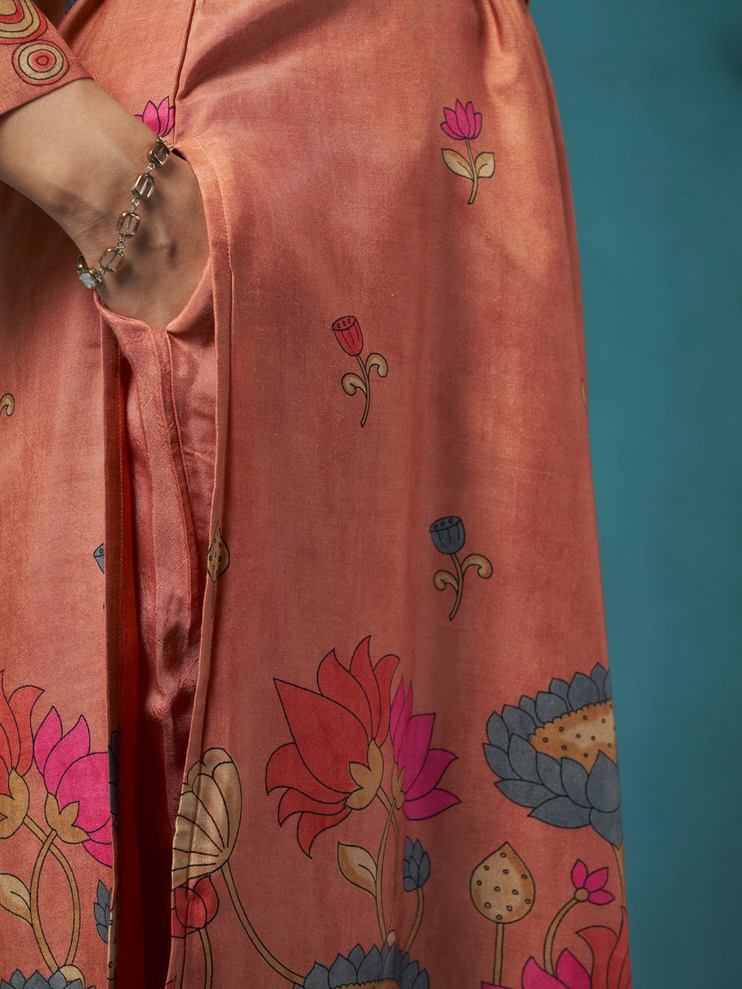Raunaq Dusty Peach Muslin Suit Set