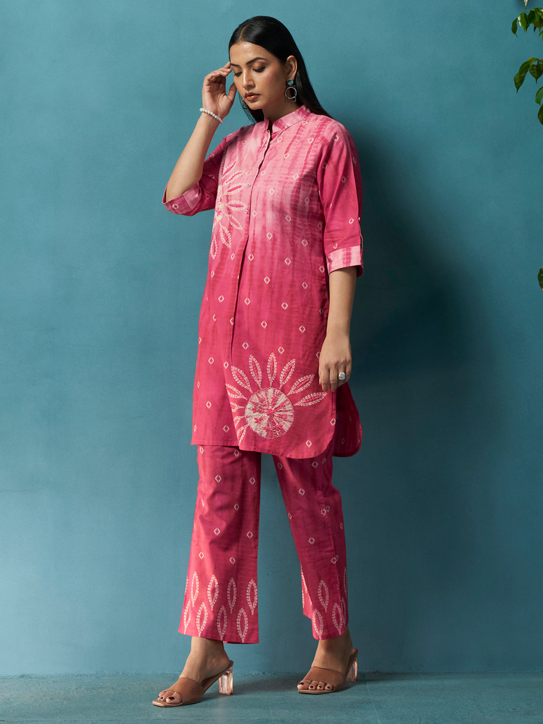 Baagi Pink Cotton Cambric Co-Ord Set