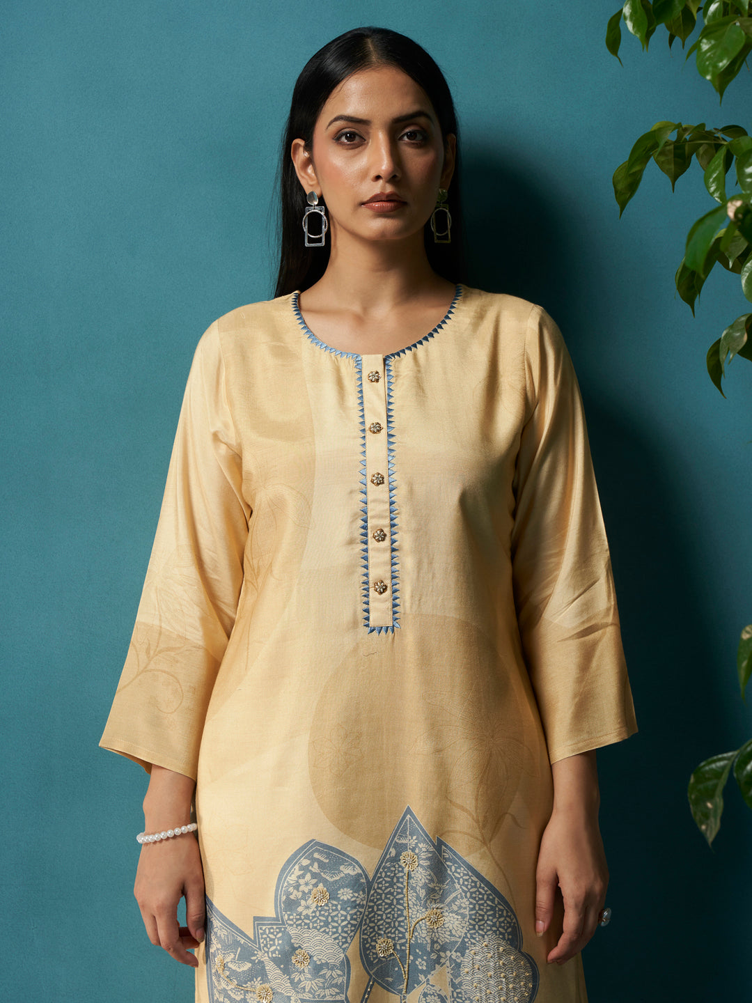 Chameli Beige Muslin Suit Set
