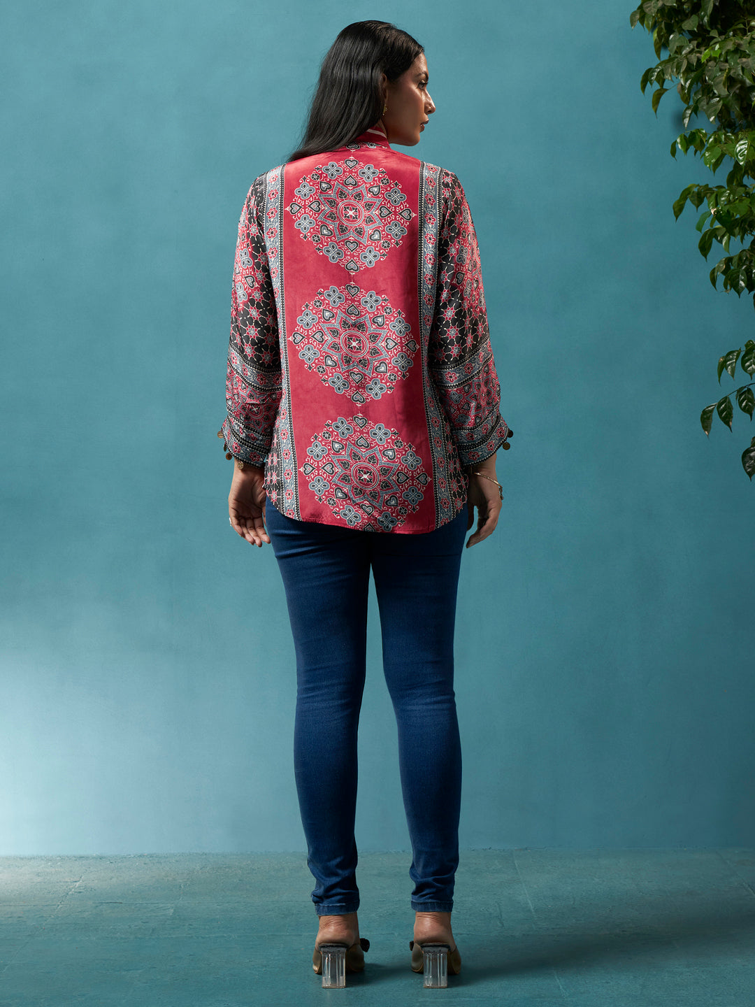 Elara Multicolor Crepe Printed Shirt
