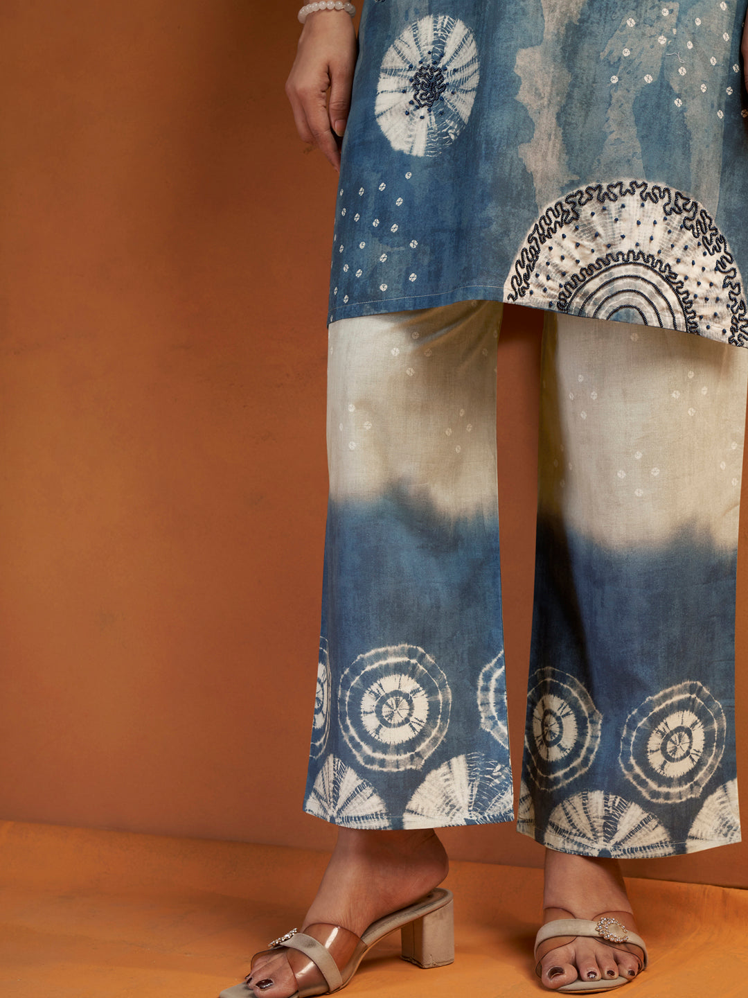 Jhilmil Blue Cotton Cambric Co-Ord Set