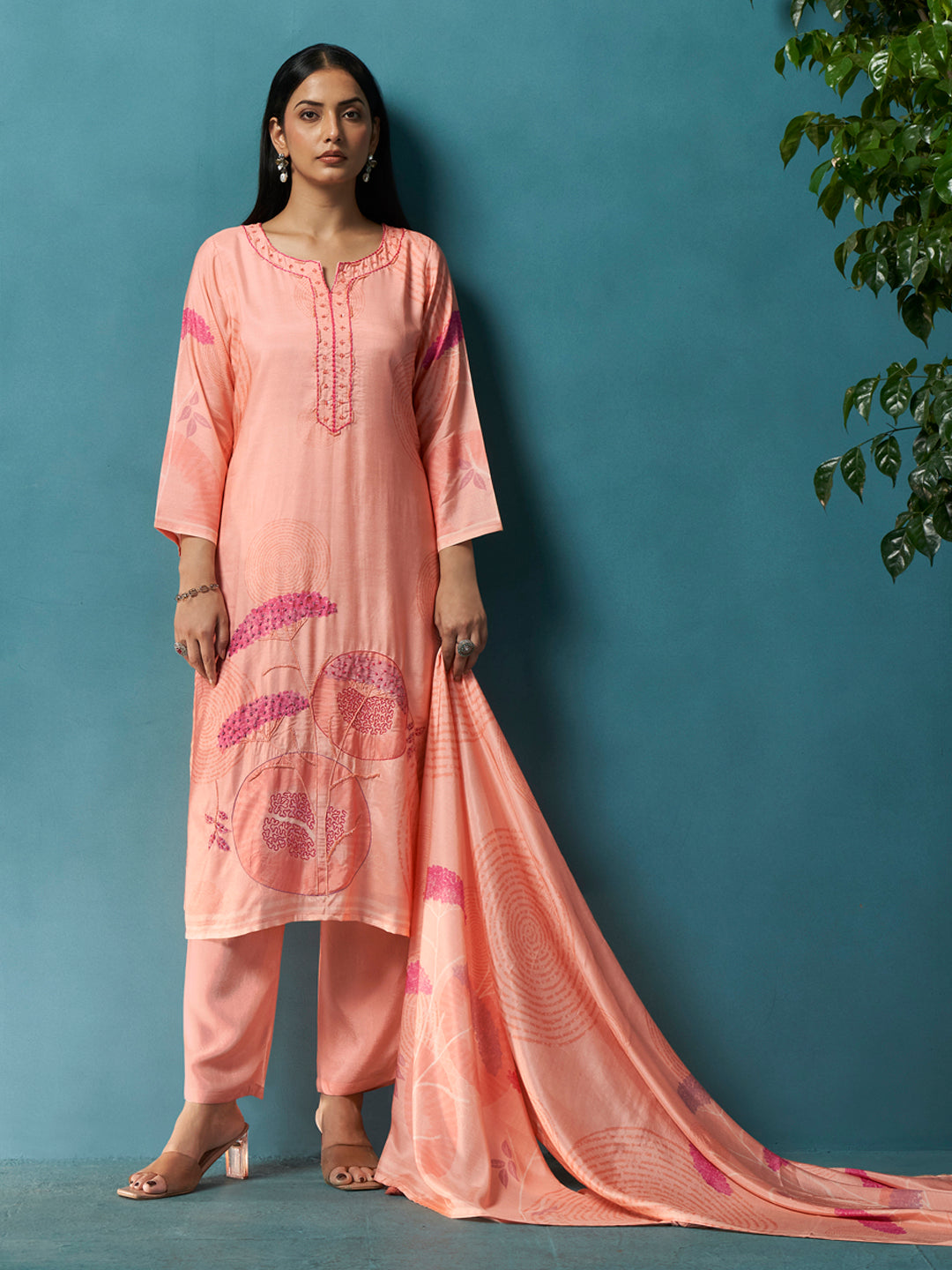Sophisticated designer partywear outfit crafted for evening receptions and celebratory events
