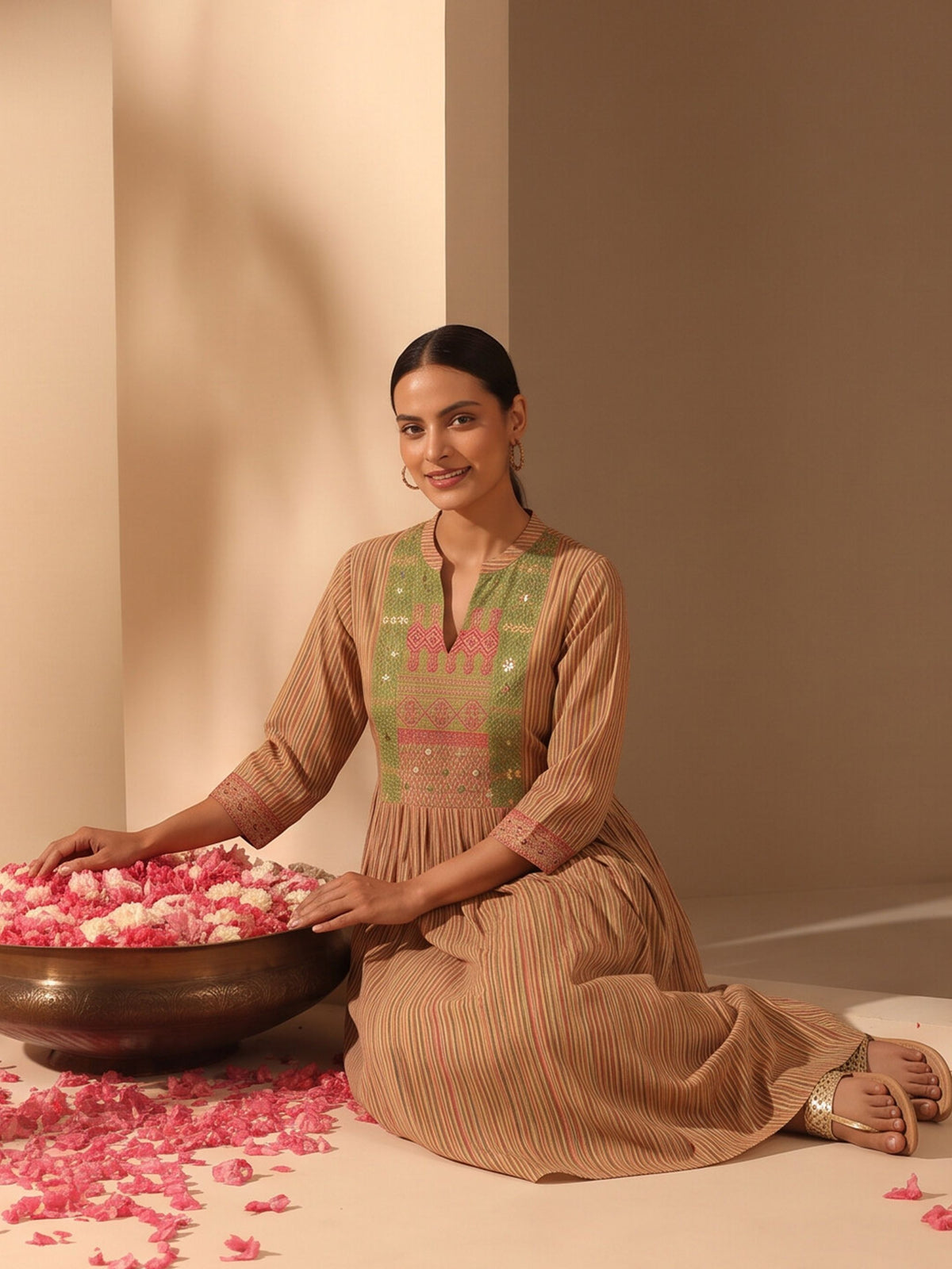 Vasudha Modal Muslin Kurta Pant Set