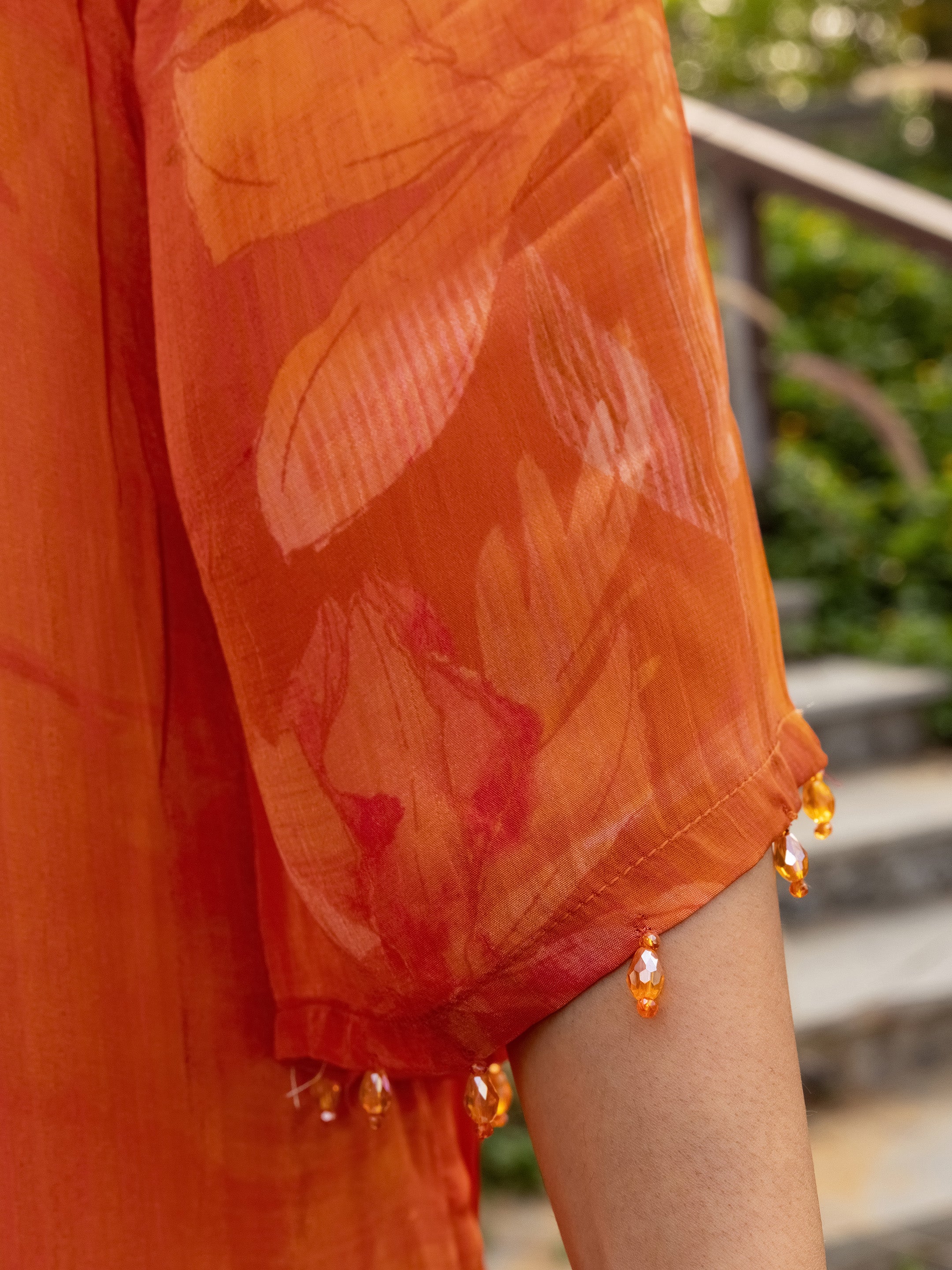 Tarika Natural Crepe Embroidered Suit Set