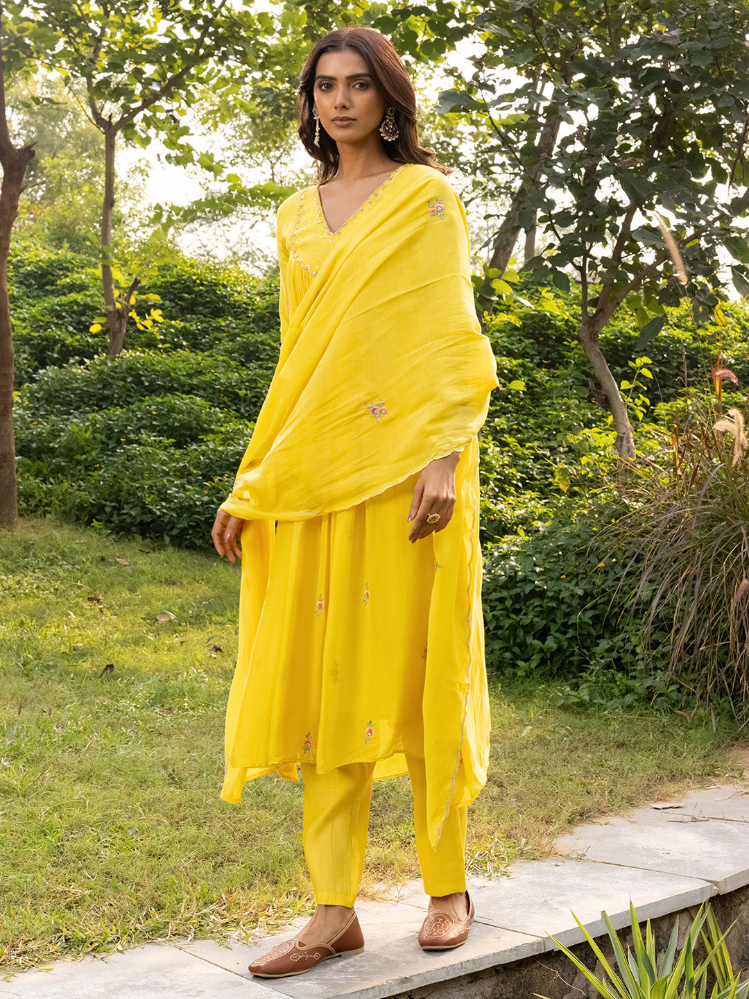 Ritika Mul Chanderi Festive Suit Set