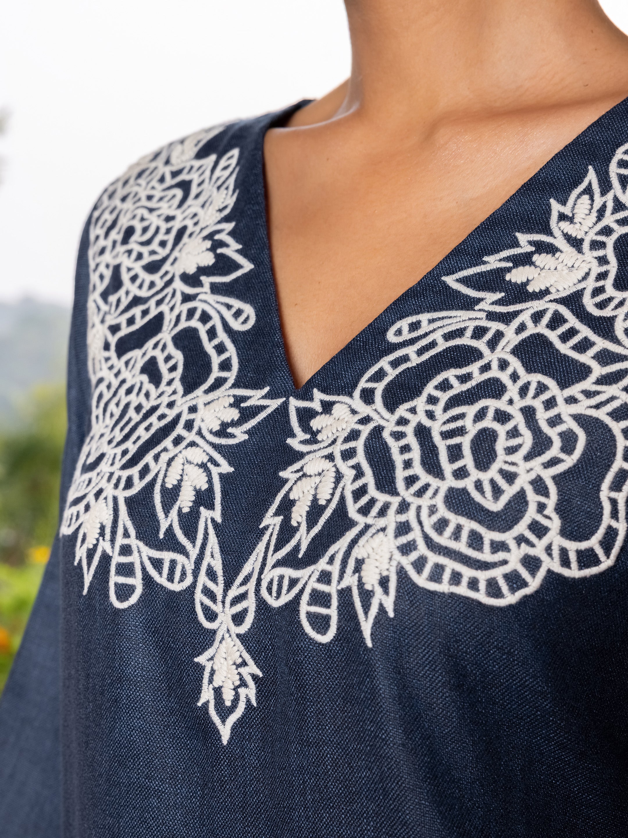 Sharmila Linen V-Neck Co-ord Set