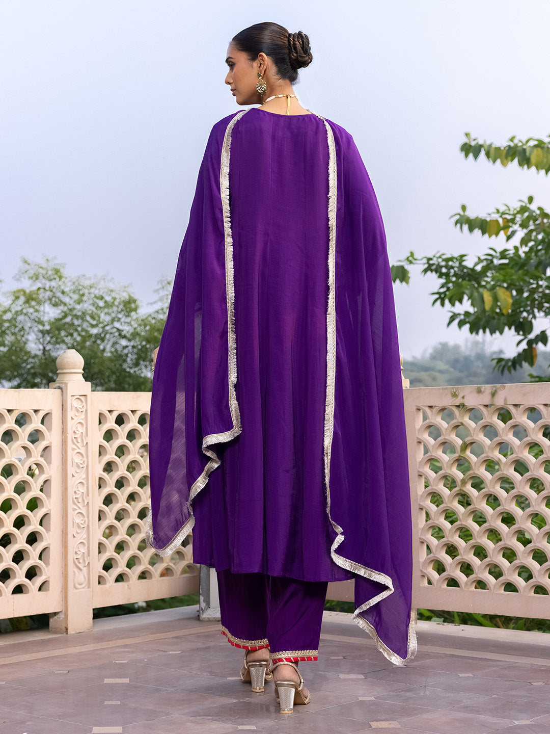 Divija Mul Chanderi Embroidered Salwar Suit Set